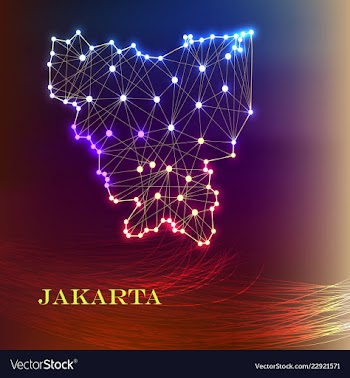 High quality map of jakarta is a city of vector image