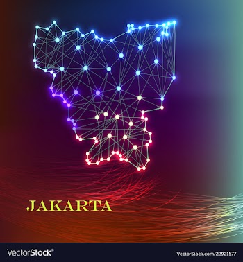 High quality map of jakarta is a city of vector image