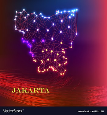 High quality map of jakarta is a city of vector image