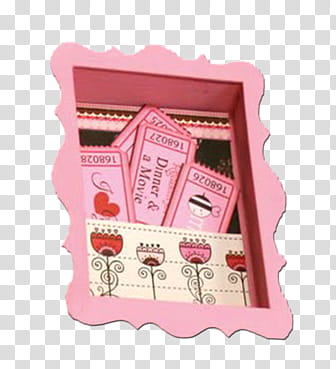 High resolution  Valentine s, rectangular pink frame illustration transparent background PNG clipart