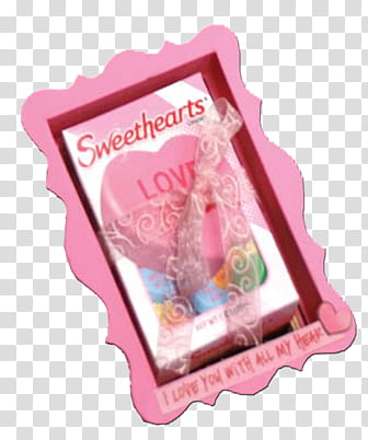 High resolution  Valentine s, rectangular pink frame party favor transparent background PNG clipart
