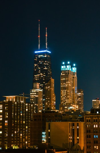 High-rise Building at Night Time