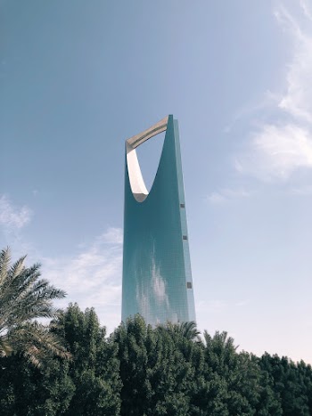 High-rise Building Behind Trees Under Blue Sky