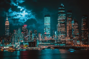 High Rise Buildings during Nighttime