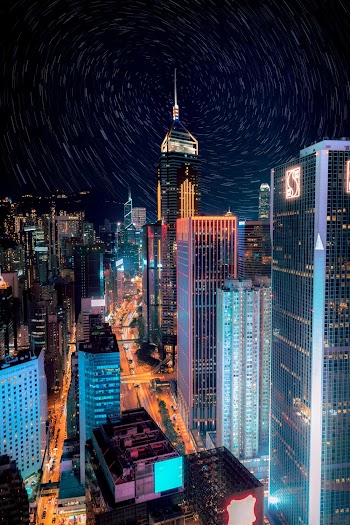 High-rise Buildings With Lights