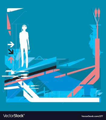 High tech background vector image