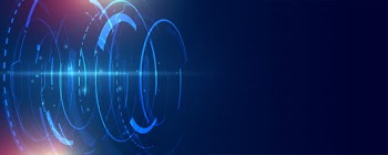 High tech futuristic lines technology banner Free Vector