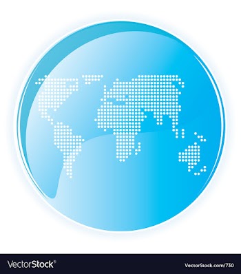 High tech gloss world dots vector image