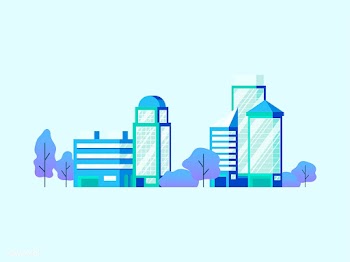 High technology office buildings vector | Free stock vector - 486881