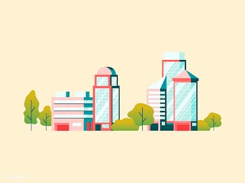 High technology office buildings vector | Free stock vector - 486883