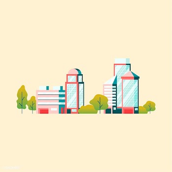 High technology office buildings vector | Free stock vector - 486907