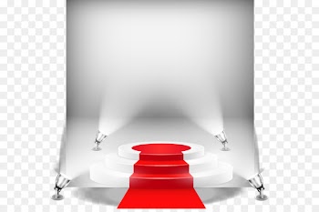 Higher Institute of Construction Red carpet - Vector four spotlights illuminated the red carpet 
