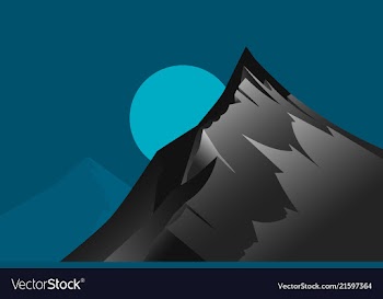 Highest mountain scene vector image