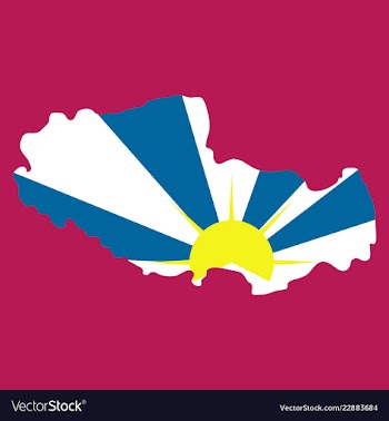 Highly detailed country map tibet vector image