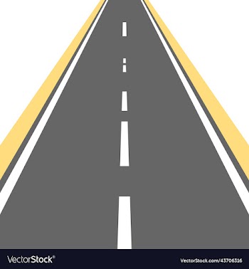 highway road isolated white background