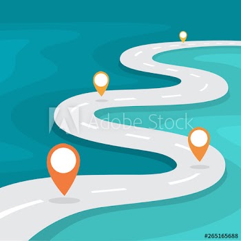 Highway road with GPS sign on it