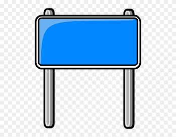 Highway Sign Blue - Blank Road Signs Clip Art - Png Download ...