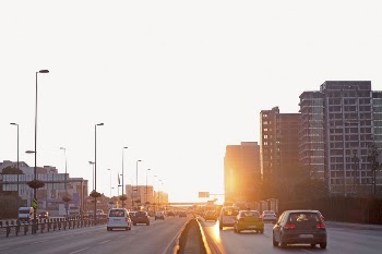 Highway sunset background, city aesthetic | Free PSD - rawpixel