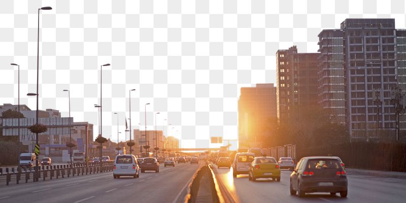 Highway sunset png border, transparent | Free PNG - rawpixel