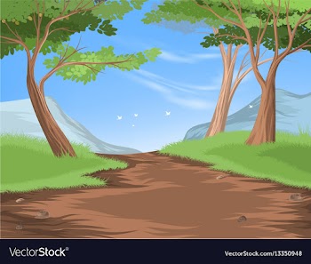 Hiking trail vector image