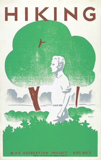 Hiking--WPA recreation project, Dist. No. | Free Photo Illustration - rawpixel