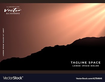 hill background with warm sunshine