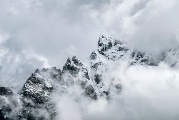 Himalayas through clouds