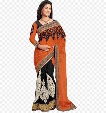 Hina Khan Wedding sari Georgette Lehenga-style saree - clearance sale.png 