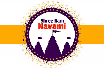 Hindu festival of ram navami background Free Vector