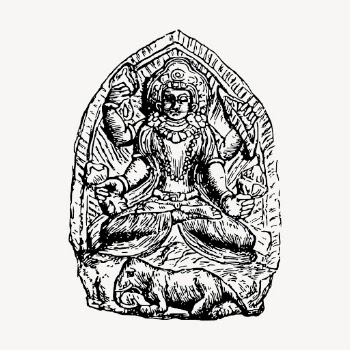 Hindu god clipart, vintage religious | Free Vector - rawpixel