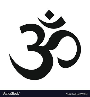 Hindu om symbol icon simple style Royalty Free Vector Image