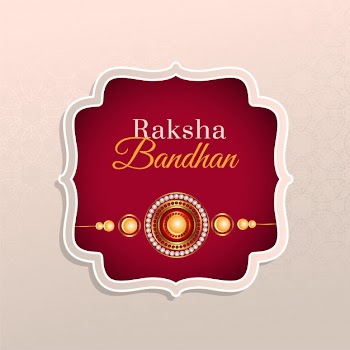 Hindu raksha bandhan festival greeting card Free Vector