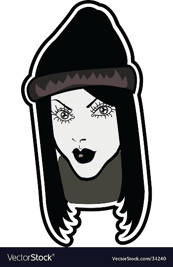 Hip girl vector image