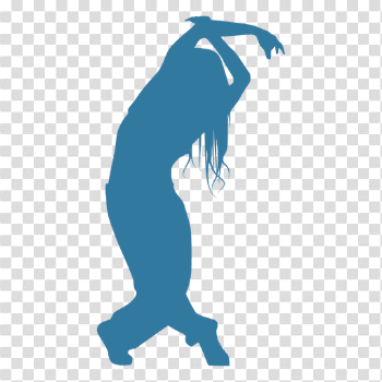 Hip hop dancer woman bending silhouette - Transparent PNG & SVG vector