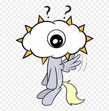 Hip-indeed, Cloud, Confused, Crossover, Derpy Hooves, - Cartoon