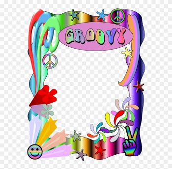 Hippies Clipart Border - Groovy Borders
