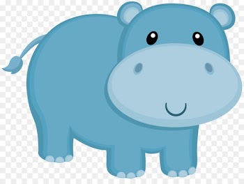 Hippopotamus, Animal, Drawing, Cartoon, Snout PNG