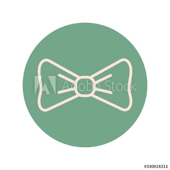 hipster fashion bow tie block and line