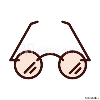 hipster glasses fashion trendy line and fill icon