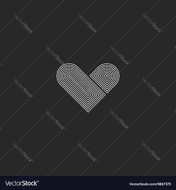  					Hipster heart logo monogram simple wedding design vector image														