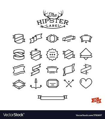 Hipster label stuff part one vector image