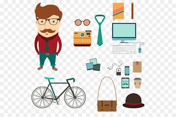 Hipster Stock photography Model sheet Illustration - A man's daily necessities 