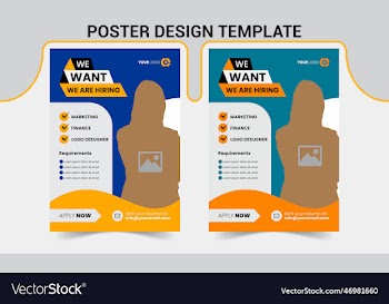 hiring flyer design poster template