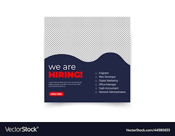 hiring job vacancy social media post