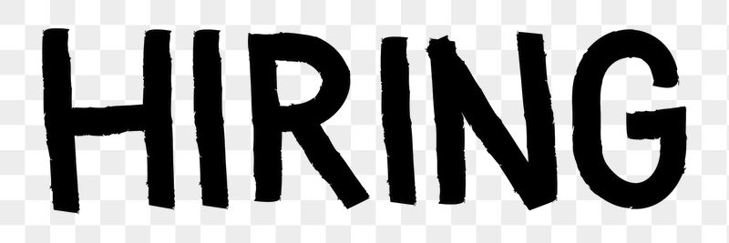 Hiring png word sticker typography, | Free PNG - rawpixel