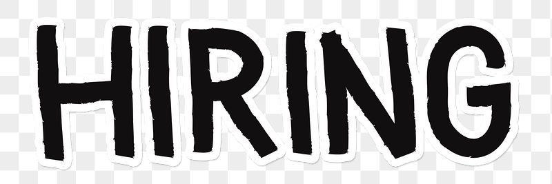 Hiring png word sticker typography, | Free PNG - rawpixel