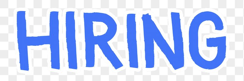 Hiring png word sticker typography, | Free PNG - rawpixel