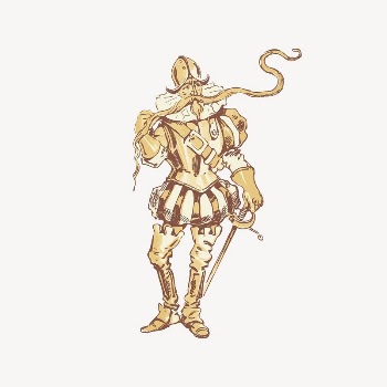 Historic man collage element, Elizabethan | Free Vector Illustration - rawpixel