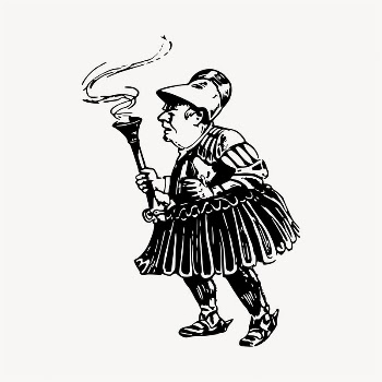 Historic man holding torch illustration | Free Vector - rawpixel