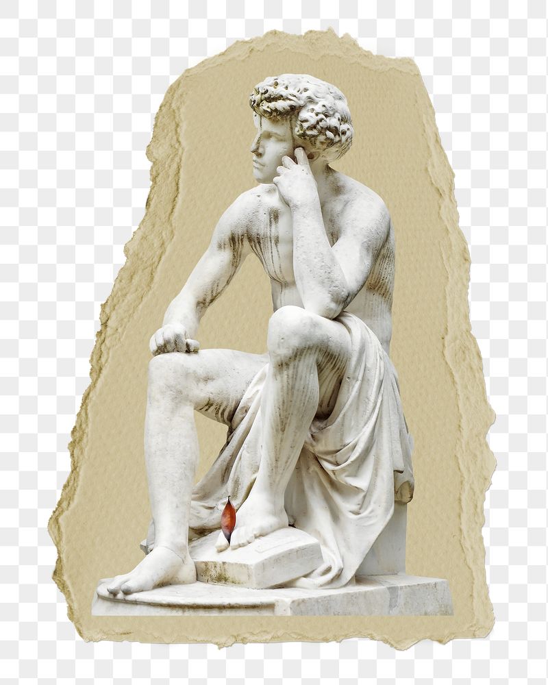 Historical Greek statue png ripped | Free PNG - rawpixel